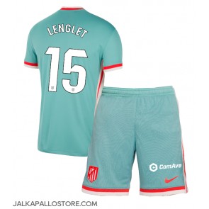 Atletico Madrid Clement Lenglet #15 Vieraspaita Lapsille 2024-25 Lyhythihainen (+ shortsit)